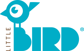 Das Logo von LittleBird mit Link zum Elternportal der Gemeinde Lichtentanne
