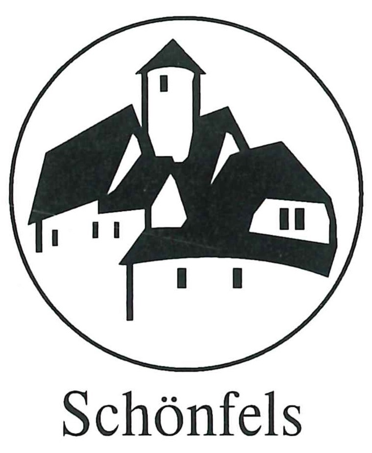 Das Wappen von Schönfels mit Link zum Ortsteil Schönfels.