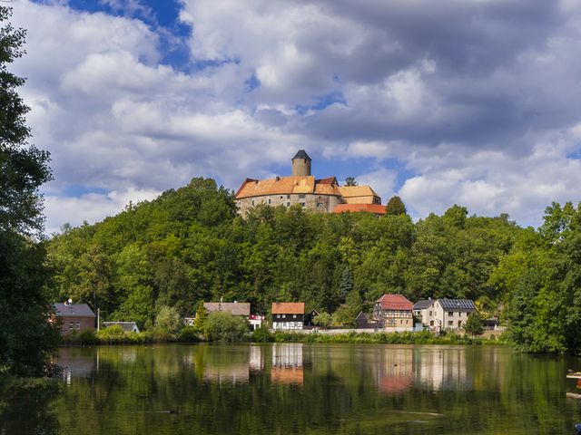 Blick auf Burg Schönfels