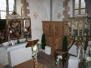 Blick in die Burgkapelle auf Burg Schönfels.