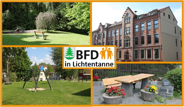 Der Lichtentanner Park, die Oberschule, ein Spielplatz in Stenn und eine Sitzgruppe an der Pleißenquelle in Ebersbrunn